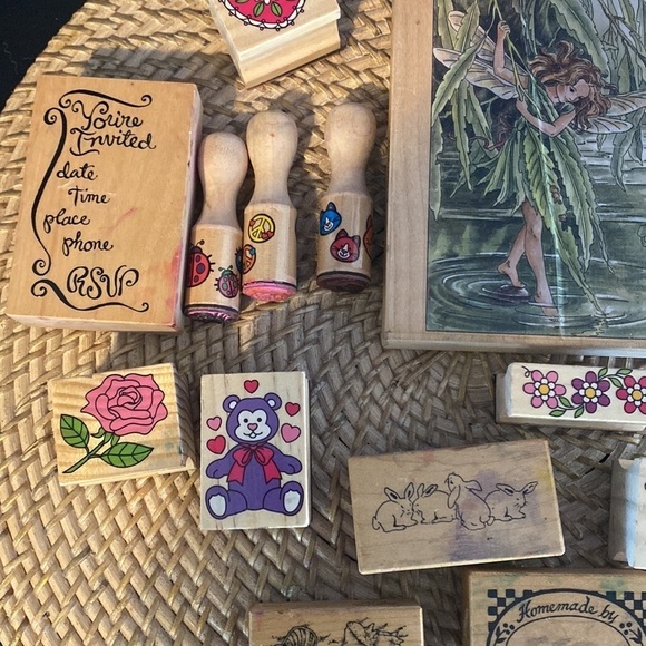 Set of 17 Stamps including Happen Willow Flower Fairy Large Rubber Stamp - Picture 8 of 10
